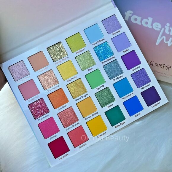 New Colourpop Fade Into Hue 30 Color Eyeshadow Palette Full Size~Rare